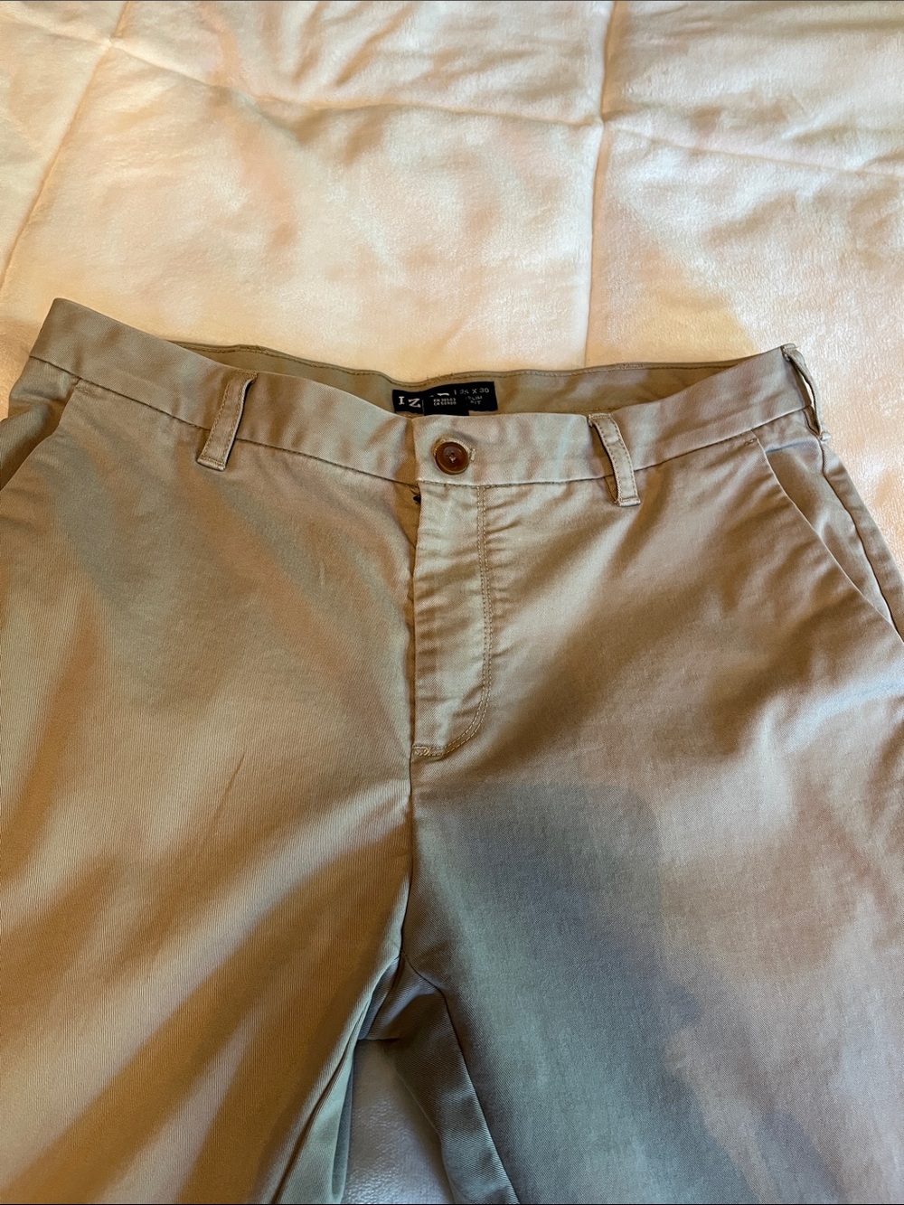 Izod Men's Tan Chino Pants - Classic Casual Style